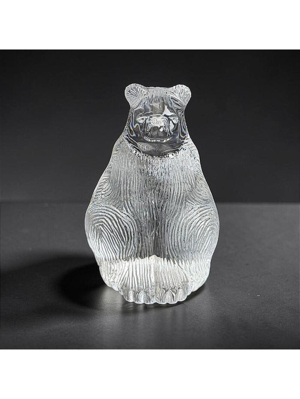 Vintage Waterford Crystal Bear Figurine Signed Grizzly Bear 4.5" -  10234
